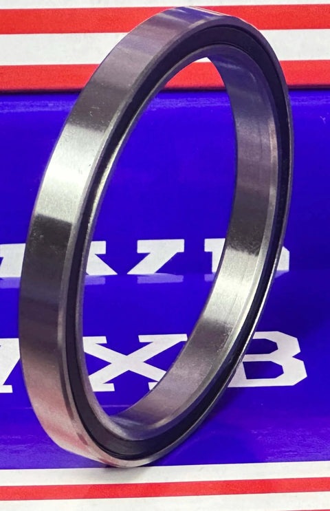 6709-2RS Thin Section Sealed Ball Bearing 45x55x6mm side view showing chrome steel and double seals.