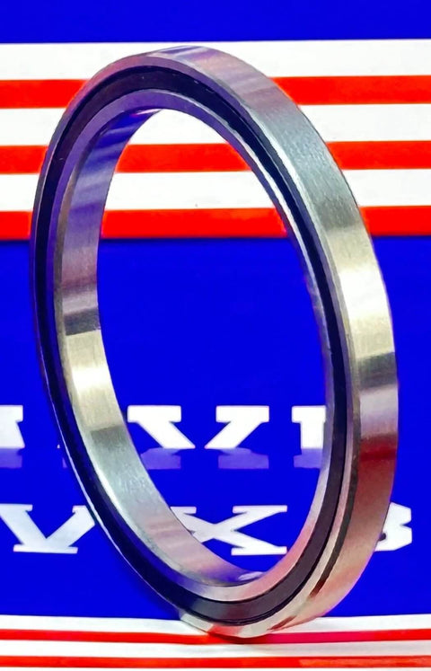 6710-2RS Thin Section Sealed Ball Bearing 50x62x6mm, chrome steel, side view