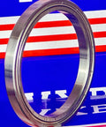 6711ZZ Thin Section Bearing 55x68x7mm - Shielded Ball Bearing side view showing chrome steel construction.