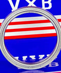 6711ZZ Thin Section Bearing 55x68x7mm - Shielded Ball Bearing front view showing chrome steel design and dual shields.