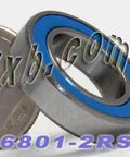 Premium 6801-2RS Ball Bearing 12x21x5mm - Sealed next to a coin for size reference.
