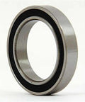 6801-2RS Ceramic Bearing Si3N4 ABEC-5 12x21x5mm side view showing double seal and metal finish.