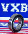 6801-2RS Bearing 12x21x5mm Sealed Ball Bearing side view showcasing rubber seals and metallic body.