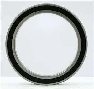 6802-2RS Sealed Bearing 15x24x5mm - Front view showcasing rubber sealing and chrome steel construction.