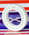 6802 Full Complement ZrO2 Ceramic Bearing 15x24x5mm close-up view showing ceramic structure and ball placement.