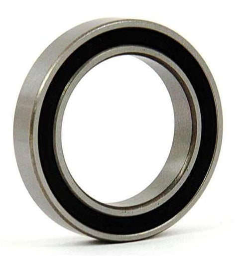 6803-2RS Bearing 17x26x5mm - Sealed Ball Bearing side view, showcasing rubber seal and metallic finish.