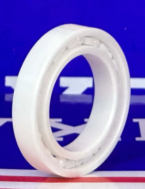 6803 Full Ceramic Bearing 17x26x5mm side view showcasing the white Zirconia ceramic material.