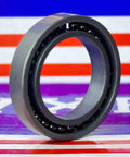6803 Full Complement Full Ceramic Bearing 17x26x5mm Si3N4 side view showcasing ceramic design and silicon nitride balls.
