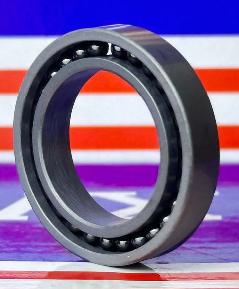 6803 Full Complement Full Ceramic Bearing 17x26x5mm Si3N4 side view showcasing balls and design features.