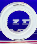 6804-2RS Full Ceramic Ball Bearing 20x32x7mm ZrO2 - Sealed front view showing white zirconia design.