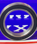 6805-2RS Ceramic Bearing 25x37x7 Si3N4 ABEC-3 front view showcasing dual rubber seals.