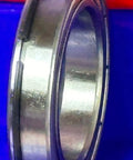 6805ZZNR Bearing 25x37x7 Shielded Snap Ring side view showcasing chrome steel build and precision design.
