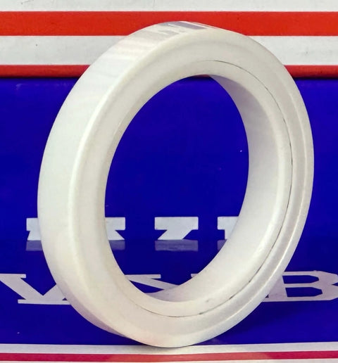 6806-2RS Full Ceramic Sealed Bearing 30x42x7mm ZrO2 side view showcasing the smooth ceramic finish.