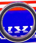 6807-2RS Bearing 35x47x7mm Sealed Ball Bearing side view showing chrome steel outline and rubber seal.