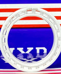 6807 Full Ceramic ZrO2 Bearing 35x47x7mm Metric front view showing white ceramic structure and ball cage.