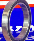 6807RS Bearing 35x47x7mm - Sealed Ball Bearing, showing a side view of the chrome steel design on a blue background.