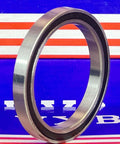 6809RS Bearing 45x58x7mm - Sealed Ball Bearing side view showcasing chrome steel and rubber seal.