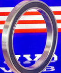 6810RS Bearing 50x65x7mm - Sealed Ball Bearing showing side view with double rubber seals and chrome steel construction.