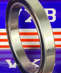 6812RS Bearing 60x78x10mm Sealed Ball Bearing side view showing chrome steel and rubber seal.