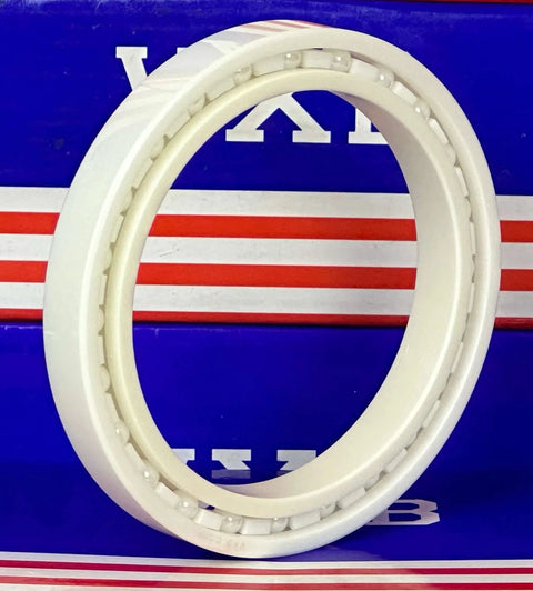 6812 Full Ceramic Bearing 60x78x10mm side view showing zirconia construction and PTFE cage.
