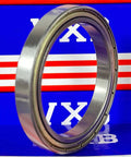 6812ZZ Bearing 60x78x10mm - Double Shielded Ball Bearing side view showing chrome steel and metal shield.