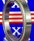 6812ZZ Bearing 60x78x10mm - Double Shielded Ball Bearing side view showing chrome steel material and shielded design.