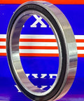 6813-2RS Sealed Bearing 65x85x10mm side view displaying chrome steel construction and rubber seal.