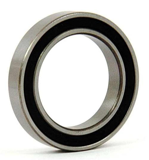 6815-2RS Ball Bearing 75x95x10mm - Rubber Sealed, side view, showing deep groove design and rubber seal.