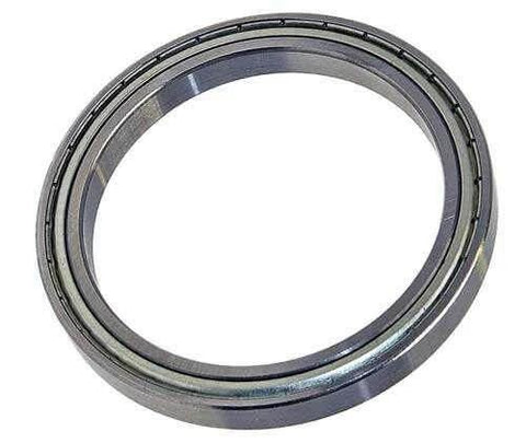 6816ZZ Bearing 80x100x10mm - Double Shielded Ball Bearing, chrome steel, shown from the side with a clear view of the metal shields.