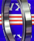 6818ZZ Bearing 90x115x13 Shielded Ball Bearing side view, showcasing chrome steel with metal shield.
