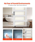 Sliding Barn Door 42 By 84 Inch With Glass Panels Durable MDF Core Includes Hardware Kit Water Resistant PVC Coating Easy Installation