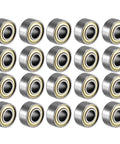Pack of 20 684ZZ Ball Bearing 4mm X 9mm X 4mm Double Shielded Deep Groove Carbon Steel Bearings, front view