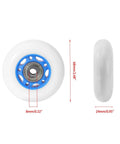 68mm x 24mm Wheels Replacement for Ripster Ripsurf Caster Board RipRider FlashRider PowerRider 360 Caster Trike Kids Scooter Blue