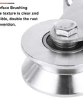 Large 68mm V Groove Pulley Wheel With 304 Stainless Steel Silent Pulley Block And Duplex Bearings, close-up view showing texture.