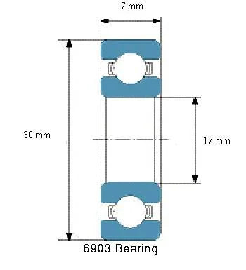 6903 Bearing Deep Groove 17x30 mm Ball Bearing - VXB Ball Bearings