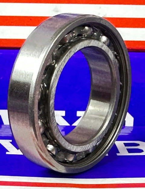 6905 Bearing - Deep Groove Ball Bearing 6905, side view, metallic finish, used in motors and gearboxes.