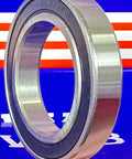 6907-2RS Bearing - 6907RS Ball Bearing with double rubber seals, showcasing slim profile and steel construction