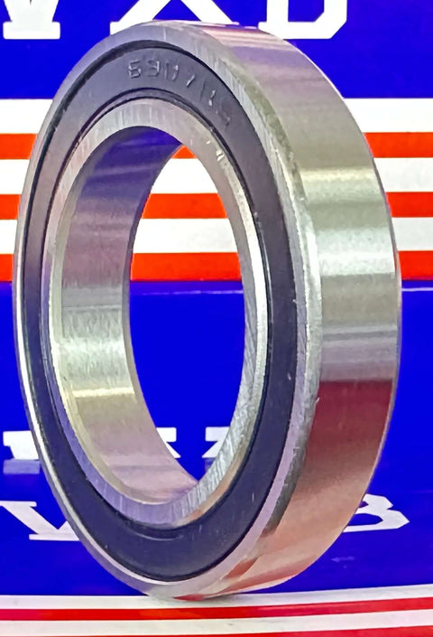 6907-2RS Bearing - 6907RS Ball Bearing with double rubber seals, showcasing slim profile and steel construction