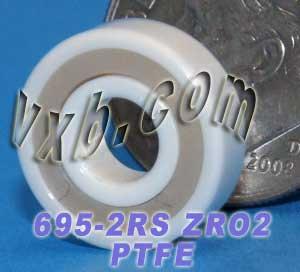 695-2RS Full Ceramic Sealed Bearing 5x13x4 ZrO2 Miniature Bearings - VXB Ball Bearings