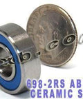 698-2RS Bearing 8x19x6 Si3N4 Ceramic ABEC-5 Miniature - VXB Ball Bearings