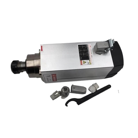 Powerful 6KW 8HP 220V Square Spindle Motor Kit With Air Cooled Design Four Bearing Set 7.5KW VFD Inverter And ER32 Chuck