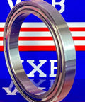 Side view of S6811ZZ Food Grade Stainless Steel Ball Bearing, 55mm x 72mm x 9mm size, ideal for food processing machinery.