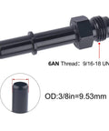 6AN To Three Eighths Inch SAE Quick Disconnect EFI Fitting Adapter Aluminum 6061 T6 Push On Male EFI Connector For Fuel Lines