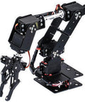 Six Degree Of Freedom Robotic Arm Kit With Six Servo Motors Programmable Clamp Hand Claw Manipulator for STEM Education