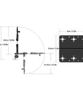 Diagram of Six Degree Of Freedom Robotic Arm Kit With Six Servo Motors Programmable Clamp for STEM education.