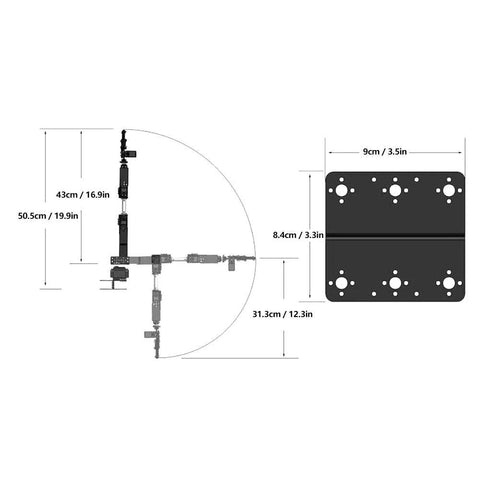 Diagram of Six Degree Of Freedom Robotic Arm Kit With Six Servo Motors Programmable Clamp for STEM education.