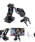 Six Degree Of Freedom Robotic Arm Kit With Six Servo Motors Programmable Clamp Hand Claw Manipulator for STEM education.