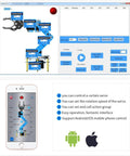 6DOF Desktop Robotic Arm Kit With 5 Servos And Mechanical Claw Handle Accessory PC Software App Control Interface Screenshot