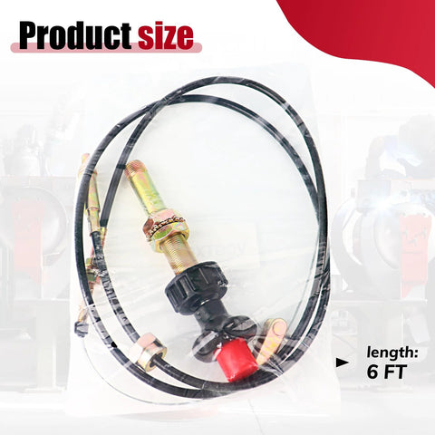 Heavy duty 6 ft Vernier Locking Throttle Cable red replacement designed for precise cursor control and smooth throttle operation