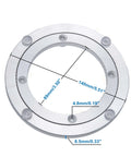 6 Inch Aluminum Heavy Duty Lazy Susan Rotating Turntable Bearing Swivel Plate Hardware with dimensions for dining tables and DIY projects.